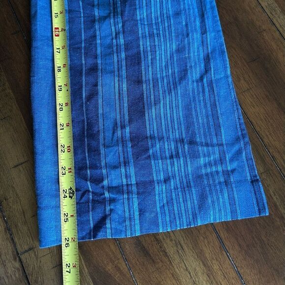 Indigo Rein Blue Linen Blend Belted Split Hem Wide Leg Pants Size Large - Picture 3 of 9